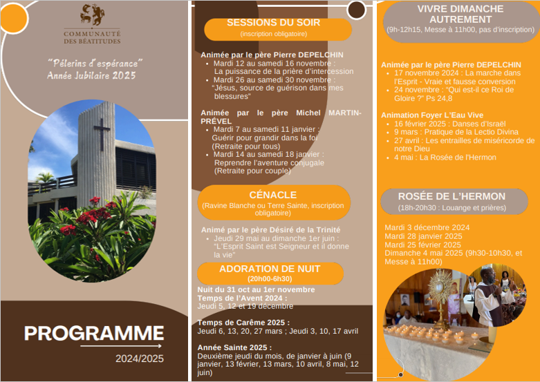Programme Béatitudes page 1
